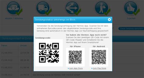 hermes sendungsverfolgung qr code